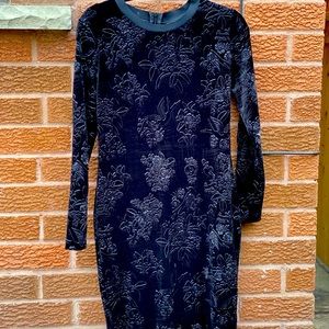 French Connection Velvet Midi Dress Sz 10